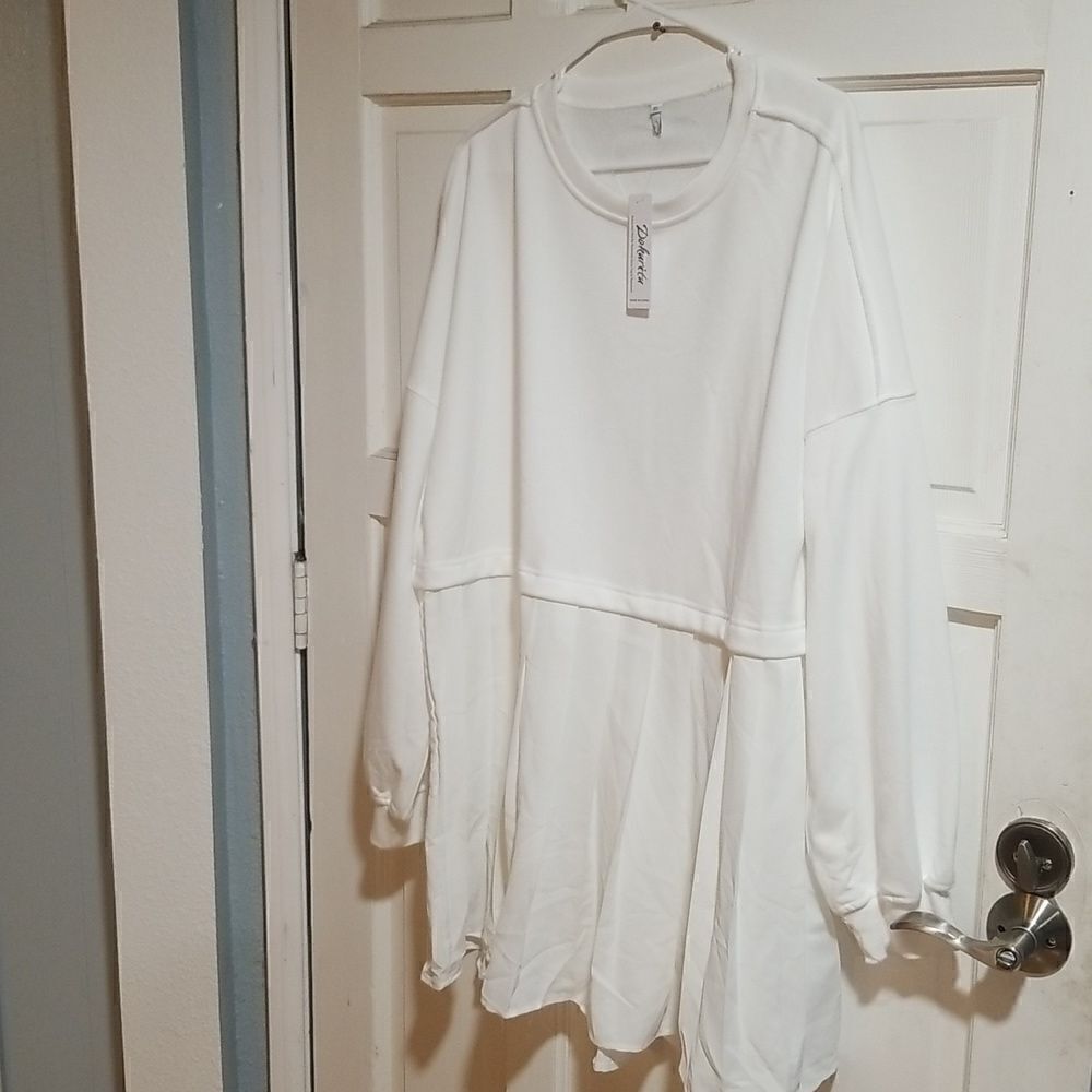 Womens Casual Oversized Sweatshirt Dress Crewneck Long Sleeve Loose Pullover NEW
